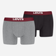 Zestaw majtek męskich typu bokserki Levi`s Men Sld Basc Boxer Brief Org Co S 2 szt. Szary/Czarny - obraz 1