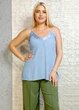 Майка прямого крою з креп шифону, блакитна di classe M-XL 13-212020 - изображение 1