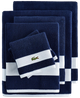 Набор 6 хлопковых полотенец Lacoste Home Heritage Sport Stripe Logo для ванной 132х76 см х 2 шт + 40х76 см х 2 шт + 33х33 см х 2 шт (1159840576) - изображение 1