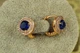 Серьги Xuping Jewelry большая мечта с синим камнем 1,3 см золотистые - изображение 2