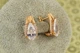 Серьги Xuping Jewelry Сонет с белым камнем 1,7 см золотистые - изображение 2