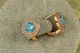 Серьги Xuping Jewelry большая мечта с голубым камнем 1,3 см золотистые - изображение 2