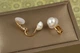 Серьги клипсы Xuping Jewelry половинка жемчужины 1,6 см золотистые - изображение 2