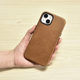 Etui iCarer Oil Wax Premium Leather Magsafe Back Case do Apple iPhone 14 Brown (WMI14220701-TN) - obraz 15