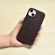 Панель iCarer Oil Wax Premium Leather Magsafe Back Case для Apple iPhone 14 Plus Camel Tan (WMI14220703-BN) - зображення 14