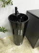 Умывальник (раковина) VBI BOLONIA BLACK GLOSSY напольный - изображение 1