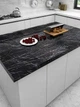 Обои самоклейка самоклеющаяся пленка для кухни под мрамор 2 рулона 60×300 см черная глянцевая влагостойкая декоративная виниловая ПВХ универсальная ремонтная дизайнерская для мебели стен столешницы дверей декора интерьера дома кухни ванной комнаты (960) - изображение 8