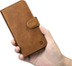 Etui z klapką iCarer Oil Wax Premium Leather 2in1 Wallet Case z RFID do Apple iPhone 14 Plus Camel Tan (WMI14220723-BN) - obraz 11