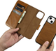 Etui z klapką iCarer Oil Wax Premium Leather 2in1 Wallet Case z RFID do Apple iPhone 14 Plus Camel Tan (WMI14220723-BN) - obraz 13