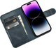 Чохол-книжка iCarer Oil Wax Premium Leather 2in1 Wallet Case з RFID для Apple iPhone 14 Pro Navy Blue (WMI14220722-BU) - зображення 4