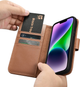 Etui z klapką iCarer Real Cowhide Premium Leather 2in1 Wallet Case z RFID do Apple iPhone 14 Plus Brown (WMI14220727-BN) - obraz 16