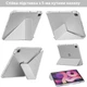 Чехол обложка Transparent Y-Fold desing + Right Pencil Holder BBM1 для iPad Air 4 2020/Air 5 2022 10,9"/Air 11" 2024(M2)/2025(M3)/2026(M4) Серый - изображение 4