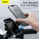 Держатель для телефона на велосипед или самокат BASEUS Smart Solar Power Wireless Cycling Electric Holder |для телефона, от 4.7" до 6.7", автоматическое зажим с ИК сенсором, IP54, питание от солнечной энергии| Черный - изображение 12