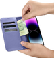 Чохол-книжка iCarer Real Cowhide Premium Leather 2in1 Wallet Case з RFID для Apple iPhone 14 Pro Light Purple (WMI14220726-LP) - зображення 13