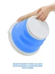 Туристическое складное ведро UKC Collapsible Bucket 150162 5 литров Синее (5684) - изображение 7