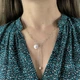 Серебряное колье с натуральным жемчугом барочным, вес изделия 7,31 гр (2186779) - изображение 7