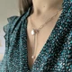 Серебряное колье с натуральным жемчугом барочным, вес изделия 7,31 гр (2186779) - изображение 8