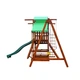 Детский деревянный игровой комплекс SportBaby Babyland-9 для дачи с горкой 3 м, качелями, домиком и скалодромом, длина 7 м (SB-1900) - изображение 2