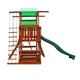 Детский деревянный игровой комплекс SportBaby Babyland-9 для дачи с горкой 3 м, качелями, домиком и скалодромом, длина 7 м (SB-1900) - изображение 6
