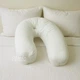 Подушка ортопедическая анатомическая для сна Side Sleeper Pro, эргономичная антиаллергенная подушка-подковая с выемкой для уха и поддержкой шеи и плеч, против храпа, из полиэстра и синтетического хлопка Белая, F-16 - изображение 1