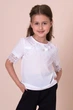 Блузка з мереживом для дівчинки Mevis молочна 5035-01 128 см - зображення 1