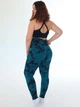 Женские лосины пуш ап мраморные повседневные plus size для тренировок marble с push up эффектом 4XL зеленый (17015156) - изображение 2