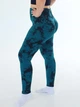 Женские лосины пуш ап мраморные повседневные plus size для тренировок marble с push up эффектом 4XL зеленый (17015156) - изображение 4