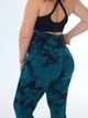 Женские лосины пуш ап мраморные повседневные plus size для тренировок marble с push up эффектом 4XL зеленый (17015156) - изображение 6