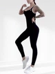 Женский спортивный комбинезон LILAFIT Черно-белый S (LFJ000070) - изображение 2