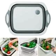 Дошка для нарізки складана Chopping Board 2 в 1, Біло-сіра / Дошка миска кухонна - зображення 2