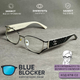 Женские очки для зрения с Blue Block, овальная форма, металл, бежевые. Код 8718 C2 +0.5 - изображение 5