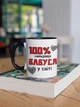 Кружка керамическая подарочная с принтом "100% лучшая Бабушка" 330 мл для напитков белая с черной ручкой - изображение 3