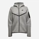 Толстовка на молнии на флисе с капюшоном женская Nike W Nsw Tch Flc Wr Fz Hdy 2 HV6747-063 XL Серая (0197860247475) - изображение 8