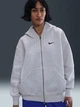Толстовка на молнии на флисе с капюшоном оверсайз женская Nike W Nsw Phnx Flc Fz Os Hoodie DQ5758-051 S Серая (0198481264896) - изображение 5