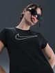 Футболка хлопковая женская Nike W Nsw Club Ss Tee Hbr Md HV5002-010 M Черная (0198482038274) - изображение 5