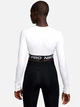 Спортивный топ для фитнеса женский Nike Nike Pro Df 365 Crop Ls FV5484-017 M Белый (0198482946302) - изображение 2