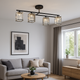 Потолочная люстра с 4 плафонами черная с прозрачным стеклом в стиле Loft/Modern Sneha (99518896526/4) - изображение 2