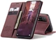 Чехол-книжка CaseMe из нубука для Xiaomi Redmi Note 11/11s Бордовый - изображение 9