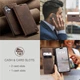 Чехол-книжка CaseMe из нубука для iPhone 16 Plus Тёмно-коричневый - изображение 4
