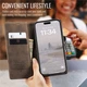 Чехол-книжка CaseMe из нубука для iPhone 16 Plus Тёмно-коричневый - изображение 9