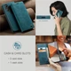 Чехол-книжка CaseMe из нубука для Xiaomi Redmi Note 13 Pro+ 5G Бирюзовый - изображение 3