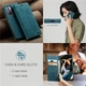 Чехол-книжка CaseMe из нубука для Xiaomi Redmi Note 11S 5G Бирюзовый - изображение 9