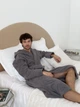 Халат мужской L махровый с Капюшоном Серый Fortune COSY - изображение 1