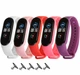 Комплект ремінців MRK для Xiaomi Mi Band 5/6/7 Pink Punch, п'ять ремінців + 5 металевих кнопок (mrk7669) - зображення 1