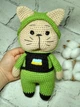 Мягкая игрушка ручной работы вязаная амигуруми Hand Made Котик ВСУ 22 см 202-91 - изображение 2