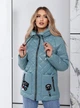 Женская демисезонная куртка с капюшоном стеганная KHAN 00504 54-56 Светло-зелёный ( KH - 00504/010 D ) - изображение 5