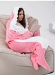 Пижама кигуруми акула Shark Blanket 2XL 165-170 см Плед акула розовая - изображение 1