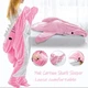 Пижама кигуруми акула Shark Blanket 2XL 165-170 см Плед акула розовая - изображение 7