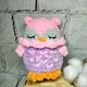 Мягкая игрушка ручной работы вязаная амигуруми Hand Made Сова Сплюшка 12 см Розовая 202-65-4 - изображение 1