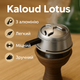 Калауд Lotus металлический с точками на три угля 25мм, с ручкой, серебристый - изображение 3